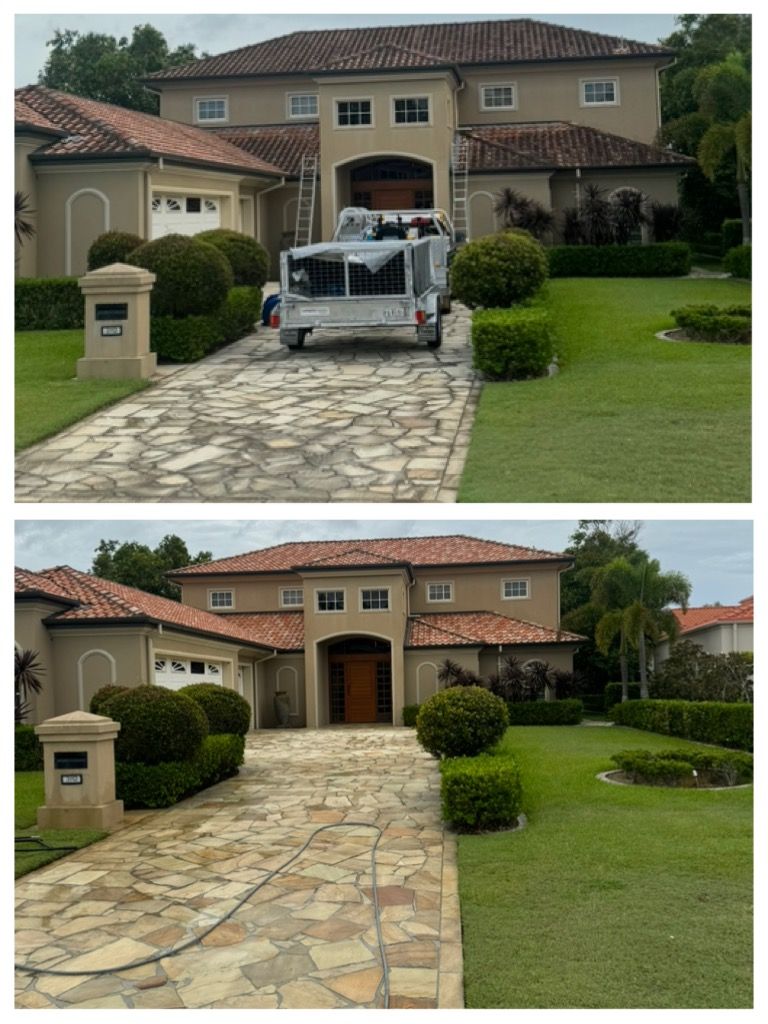 Complete Soft Wash of this beautiful property in Hope Island on the Gold Coast.