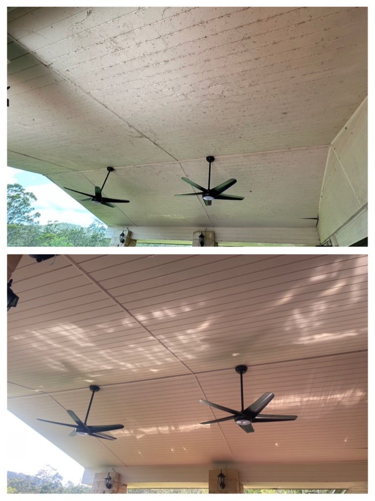 Soft wash of a patio in Ashmore on the Gold Coast.